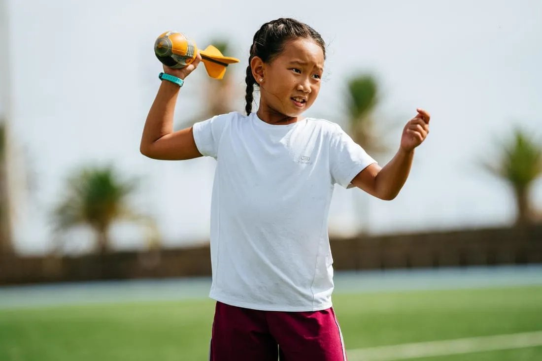 T-shirt multisport respirant enfant mixte, Blanc