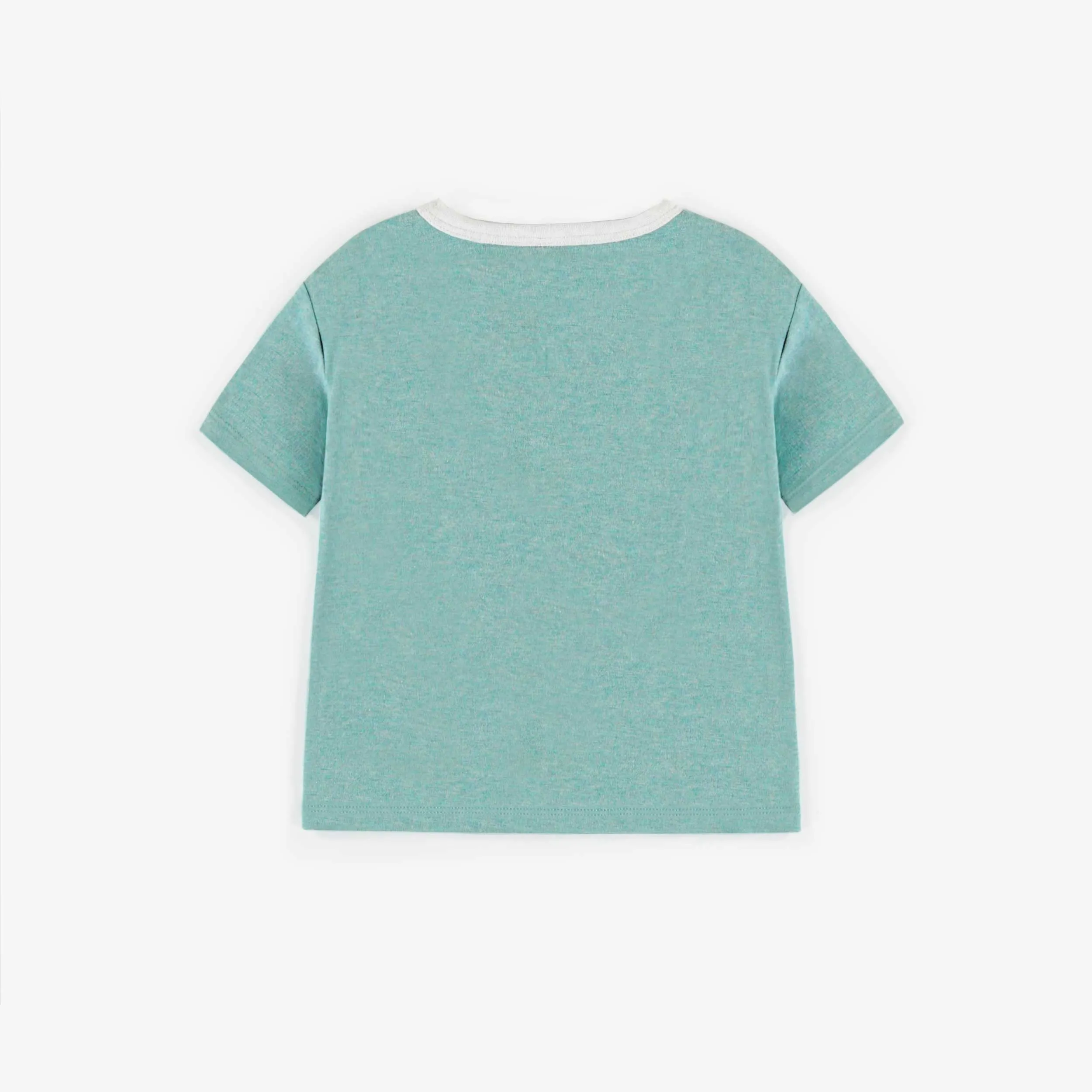 T-shirt turquoise en coton biologique, naissance || Turquoise t-shirt in organic cotton, newborn