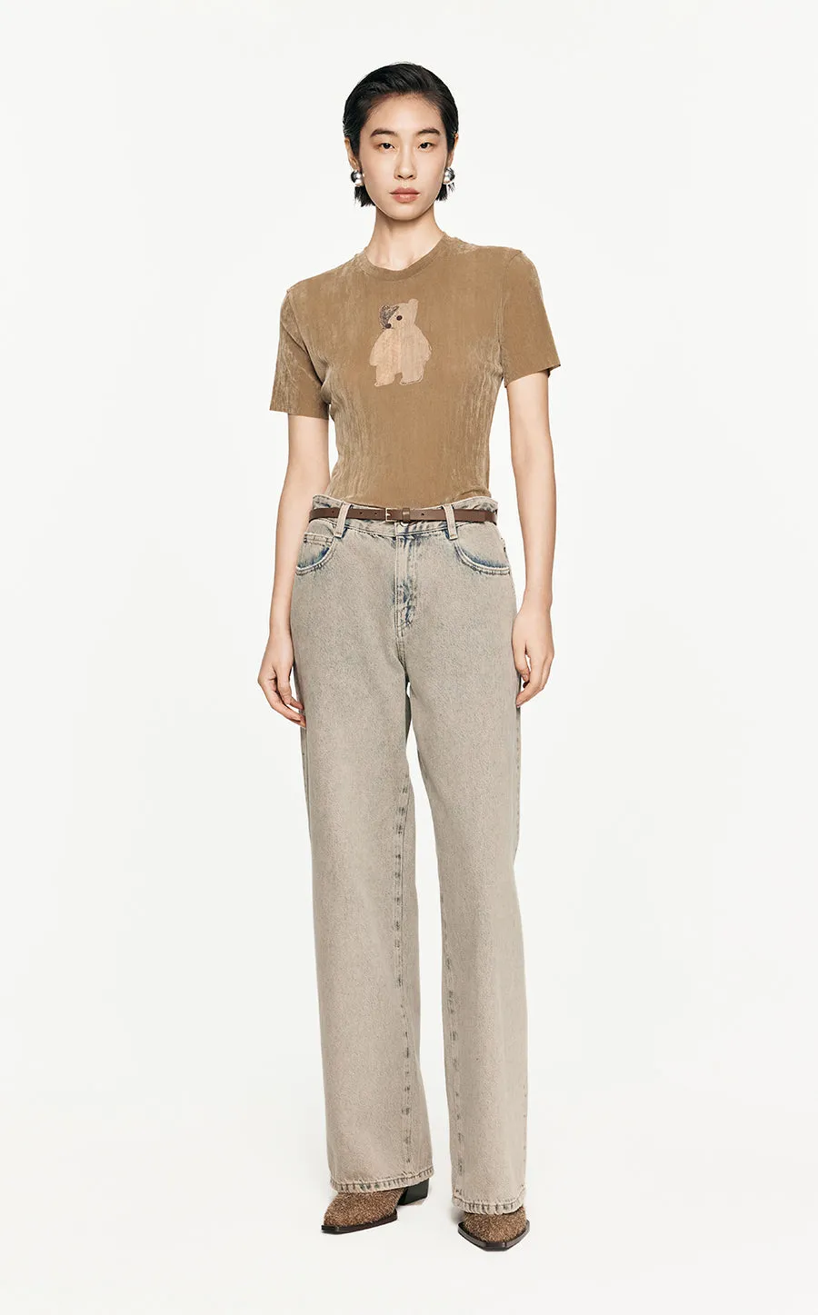 T-Shirt/JNBY Slim Fit Short-sleeved T-Shirt