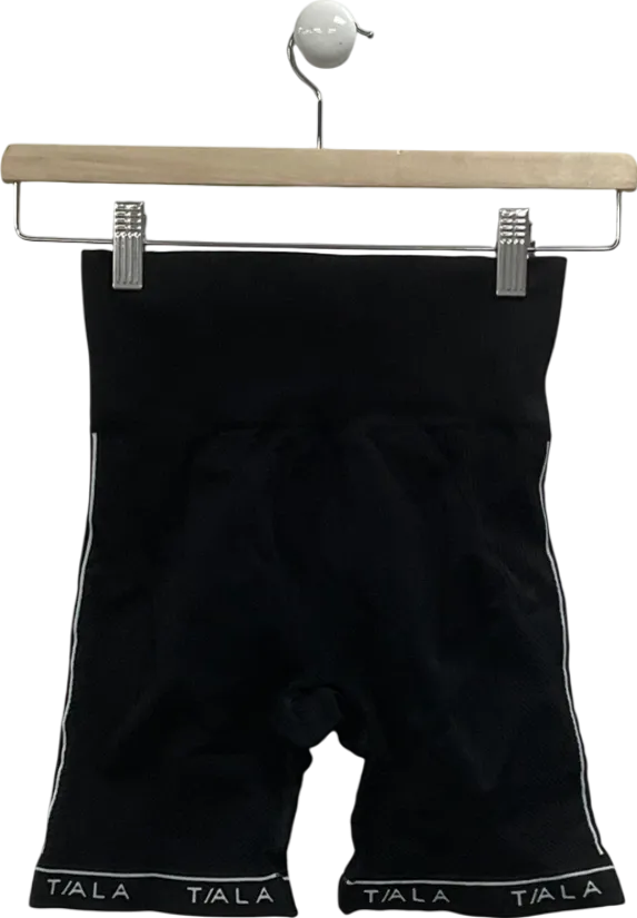 T/ALA Black Ribbed Cycling Shorts UK S
