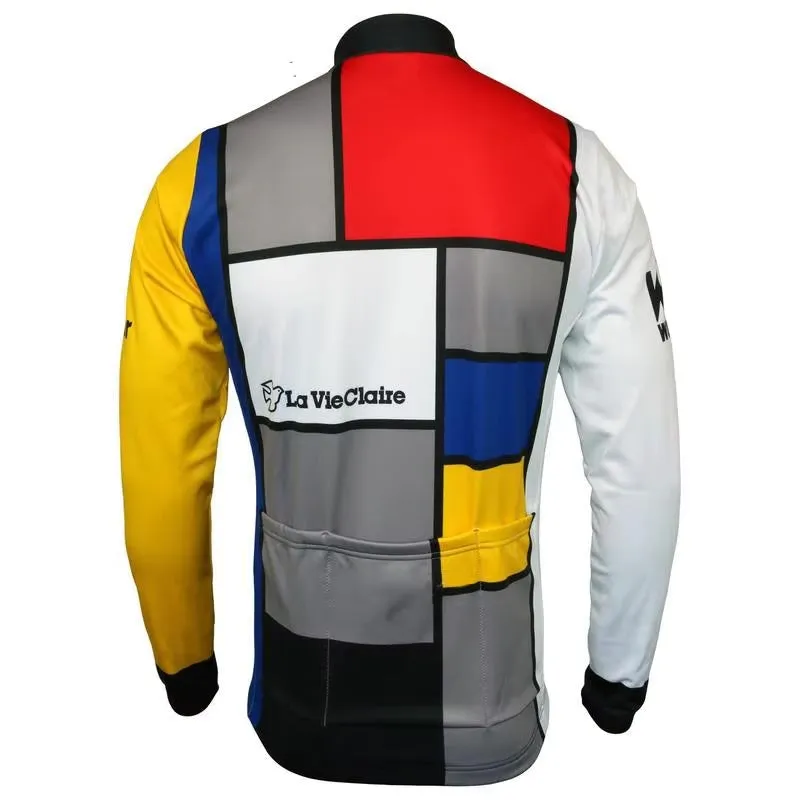 Team Radar La Vie Claire Long Sleeve Retro Cycling Jersey
