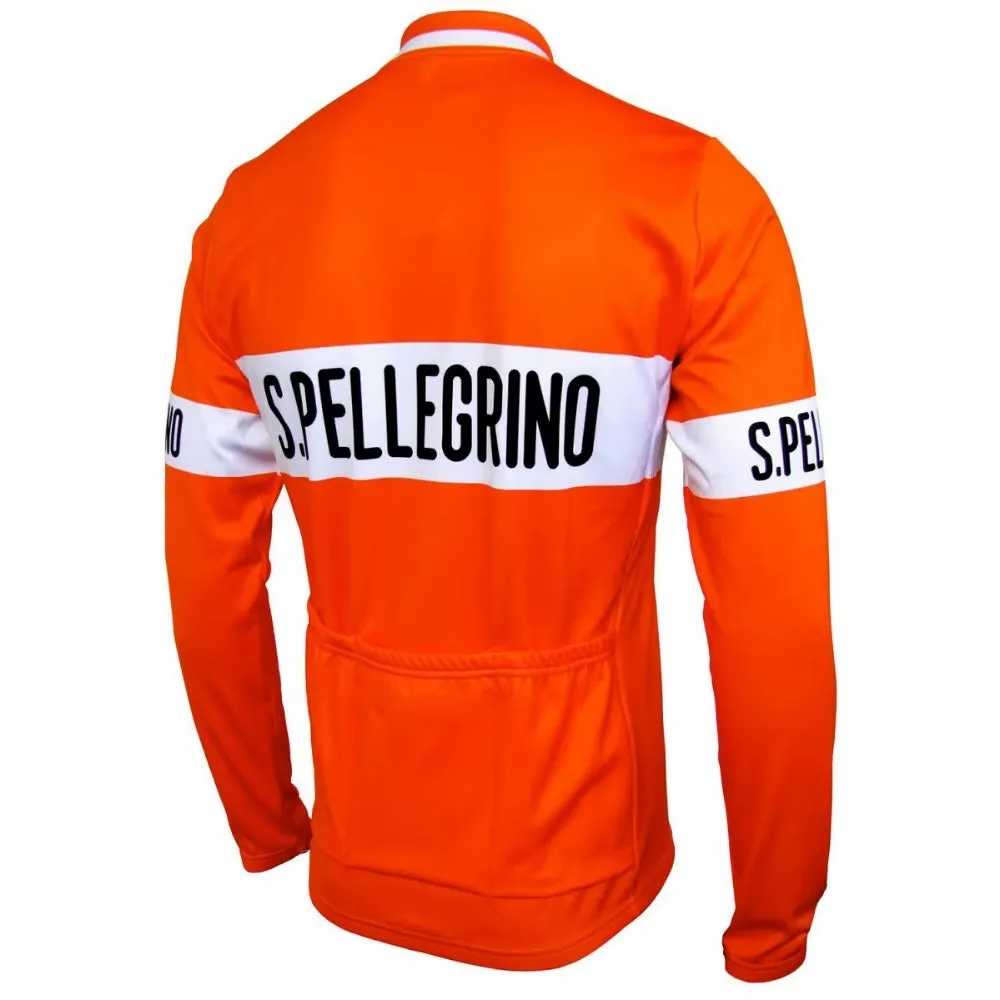 Team San Pellegrino Retro Long Sleeve Cycling Jersey