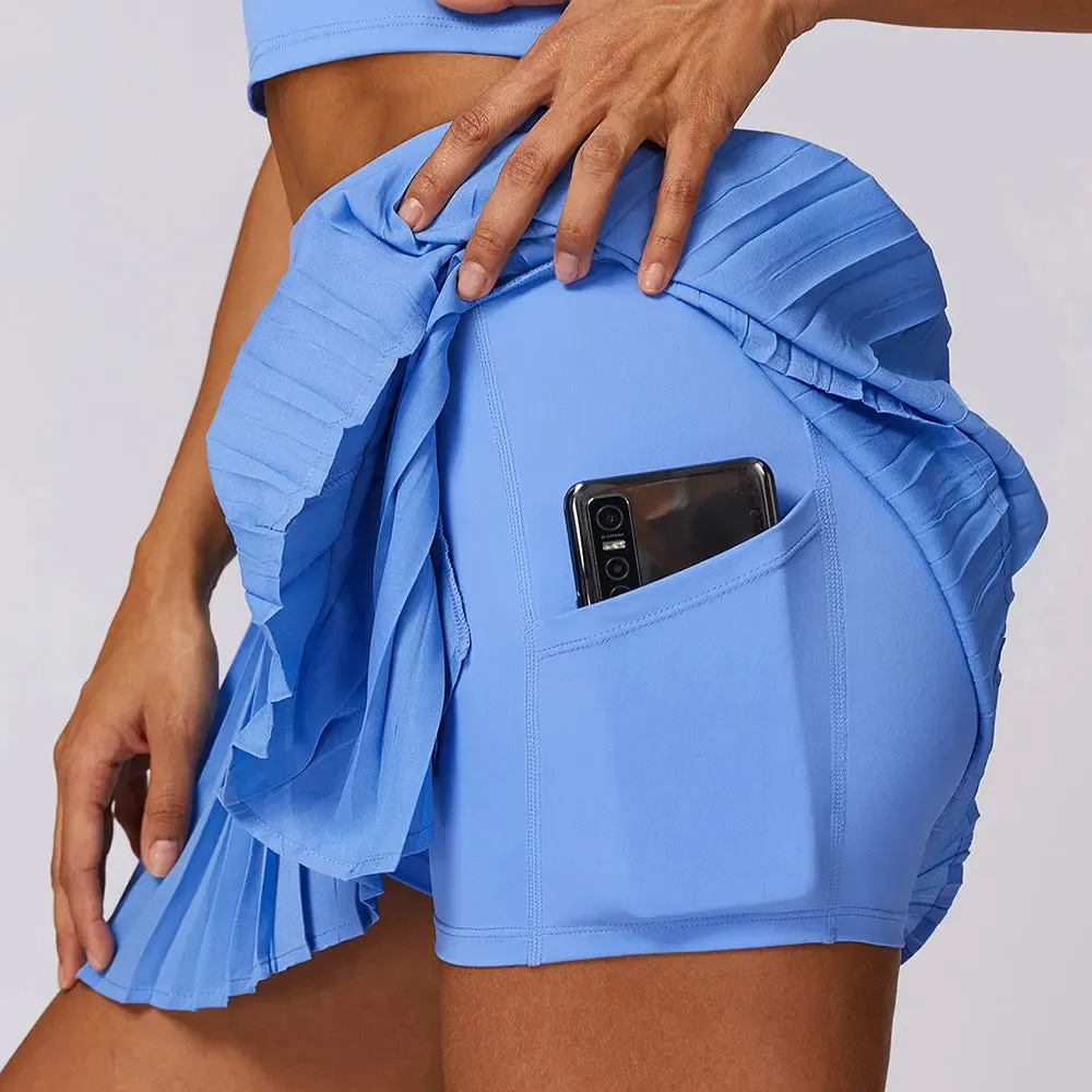Tennis  Solid Sports Skirts