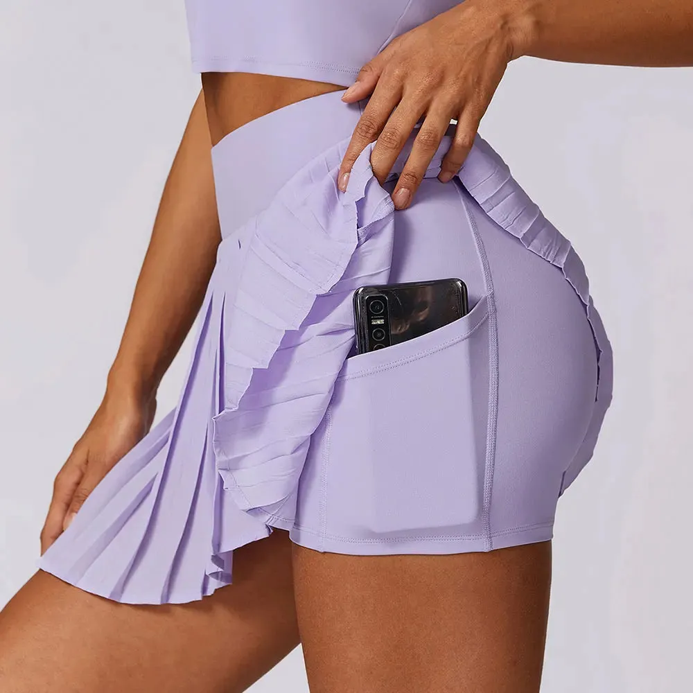 Tennis  Solid Sports Skirts