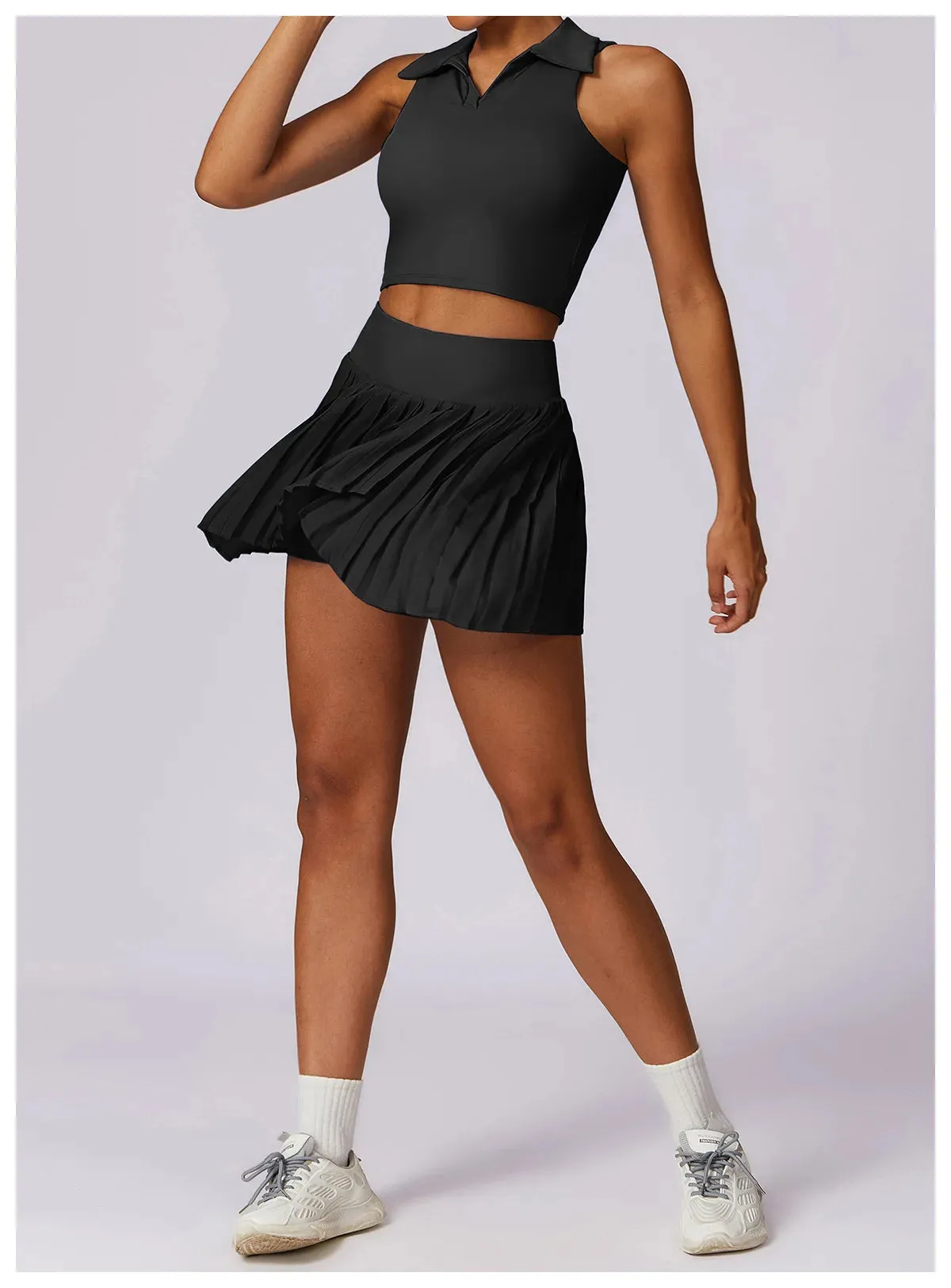 Tennis  Solid Sports Skirts