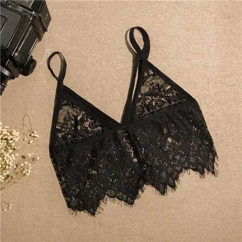 tops spaghetti strap ladies camisole black white lace bralette sexy tank top women crop top Best