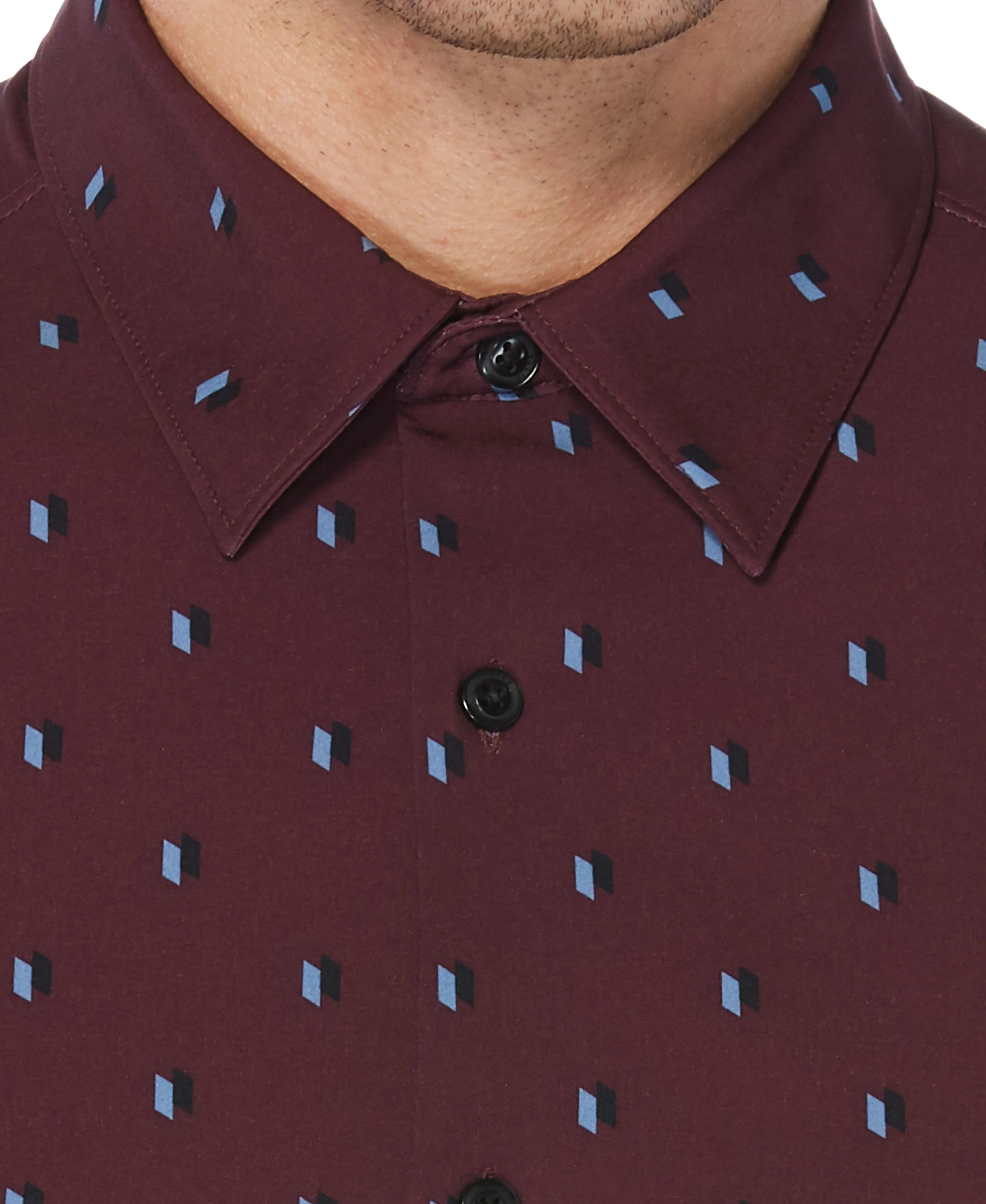 Total Stretch Slim Fit Geometric Shirt