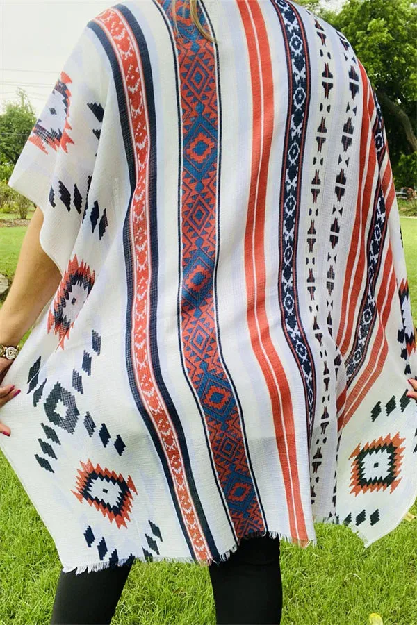 Tribal kimono shawl