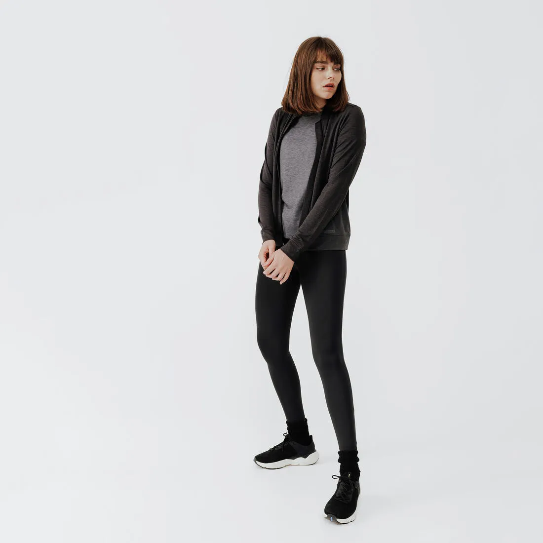 Veste respirante de running Femme - KIPRUN Run 100 Dry Noire