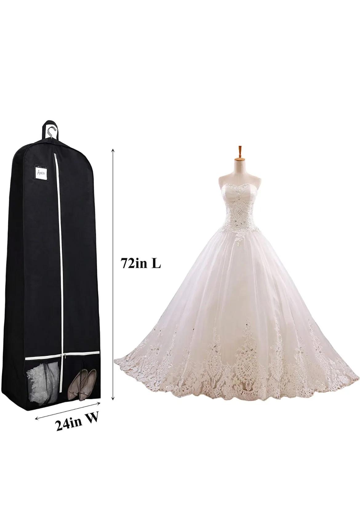 Vocal Harmonix- Embroidered Extra long Garment Bags for Dresses, Coats, Suits, etc.