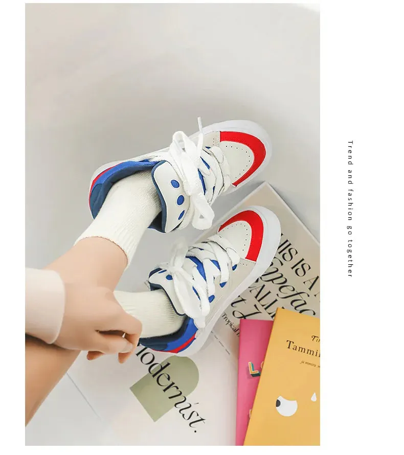 VougeVamp Women's Chunky Platform Sneakers – Trendy Pink Skateboard & Sports Shoes
