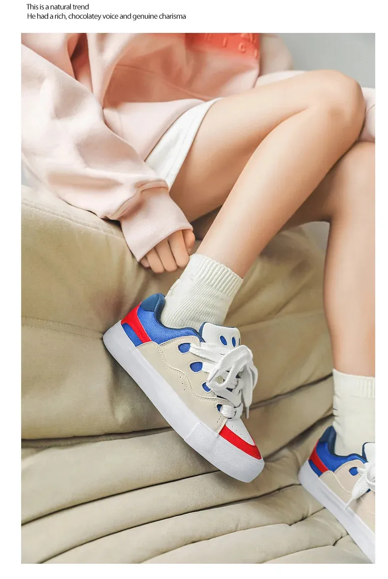 VougeVamp Women's Chunky Platform Sneakers – Trendy Pink Skateboard & Sports Shoes