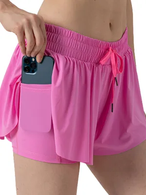 wholesalesir - Women's High Waisted Workout Running Gym Shorts