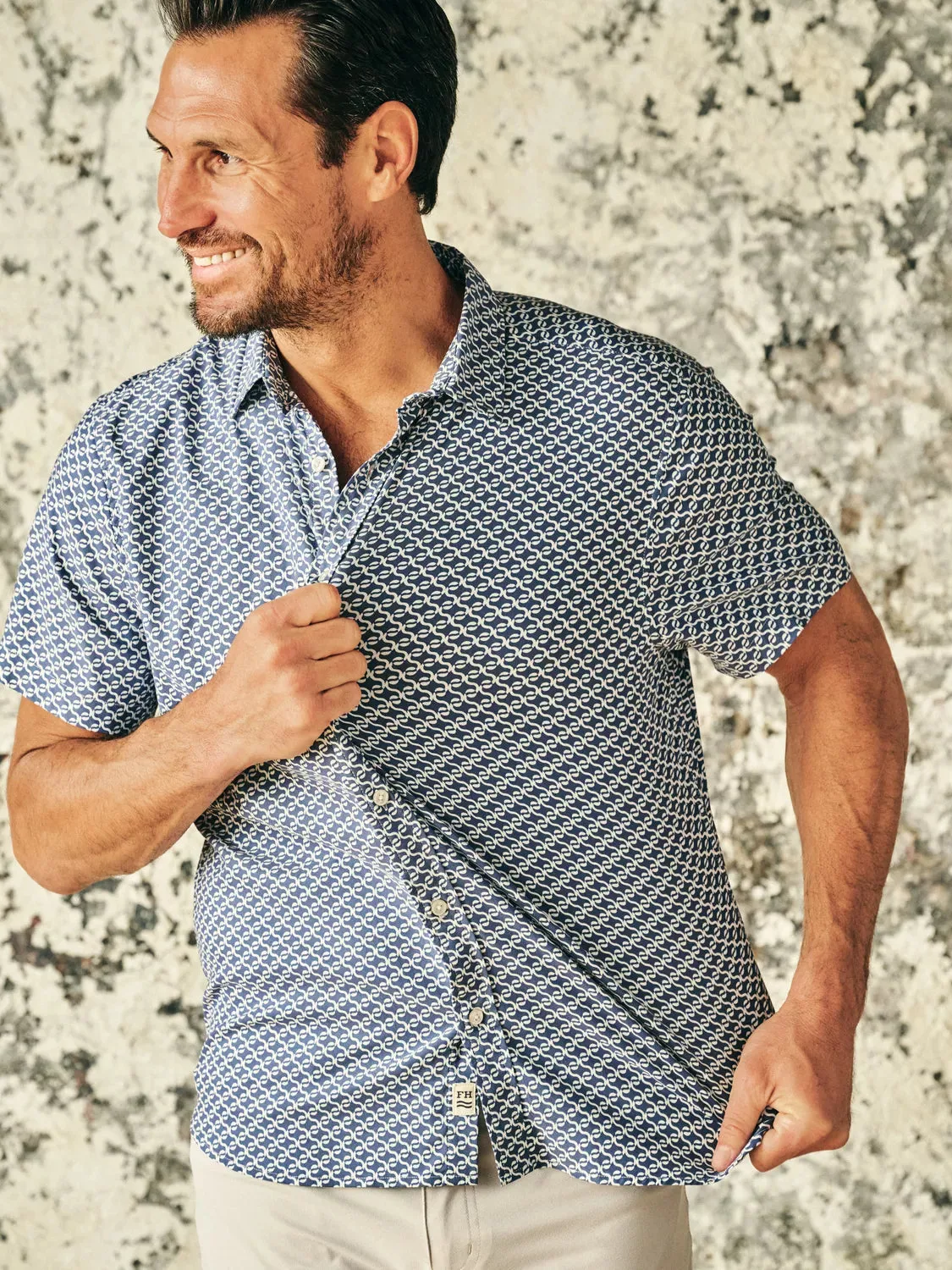 Windward Shirt | Navy Geo
