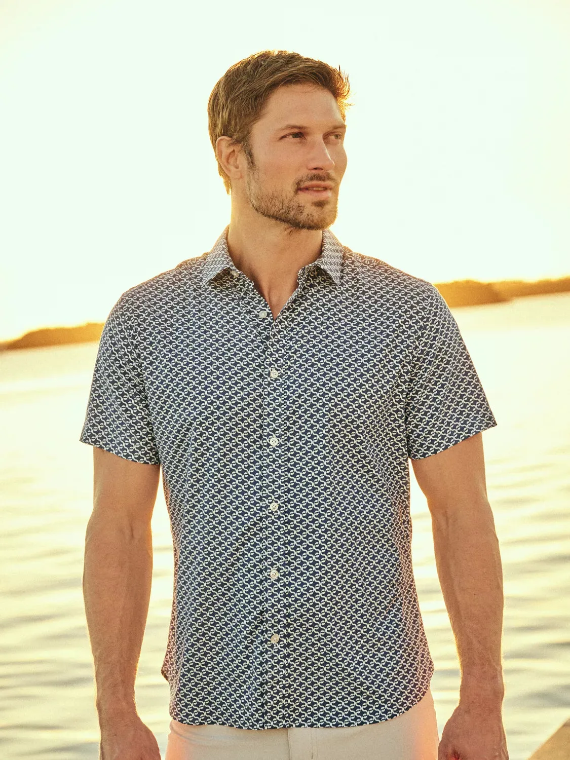 Windward Shirt | Navy Geo