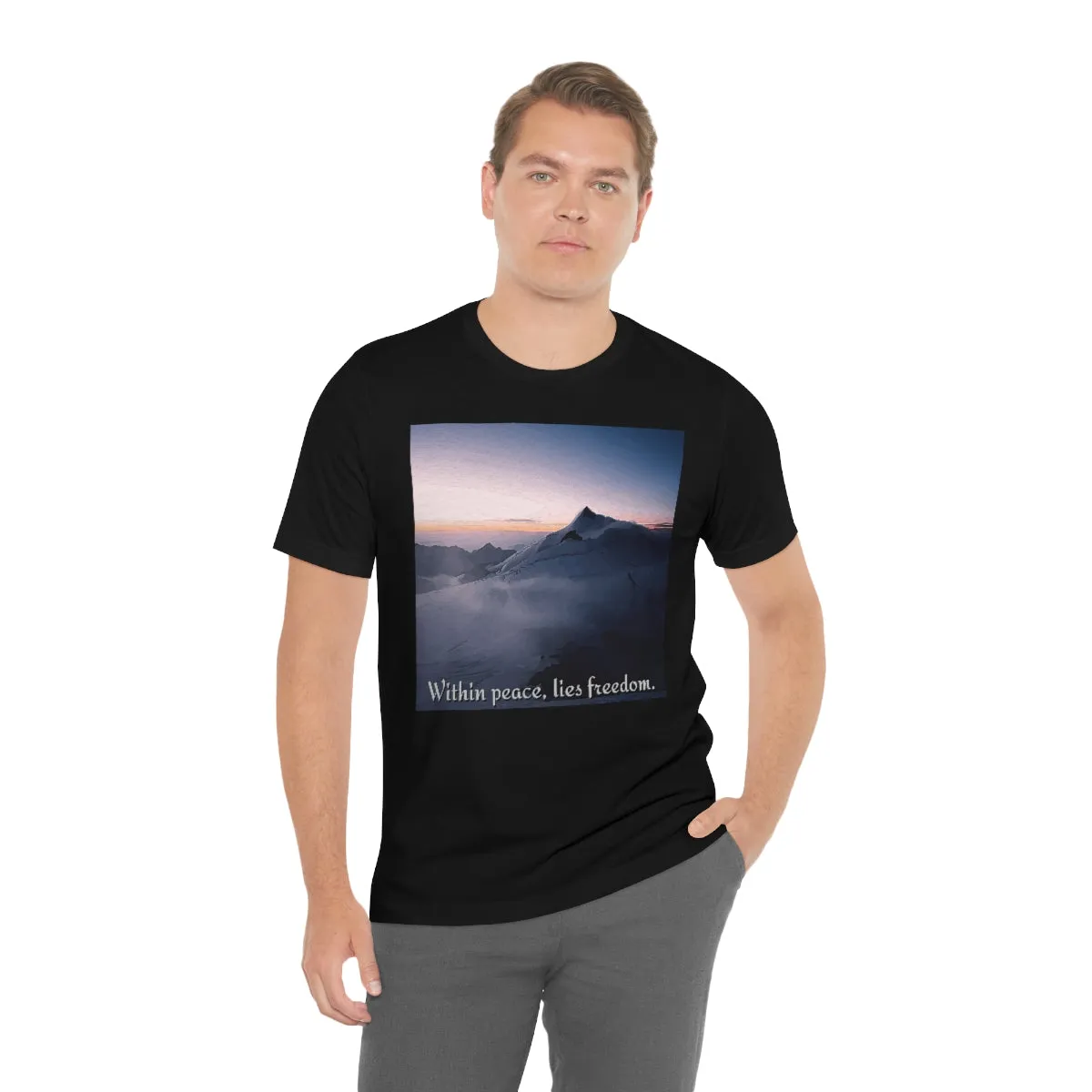 Within peace, lies freedom. Short Sleeve Tee