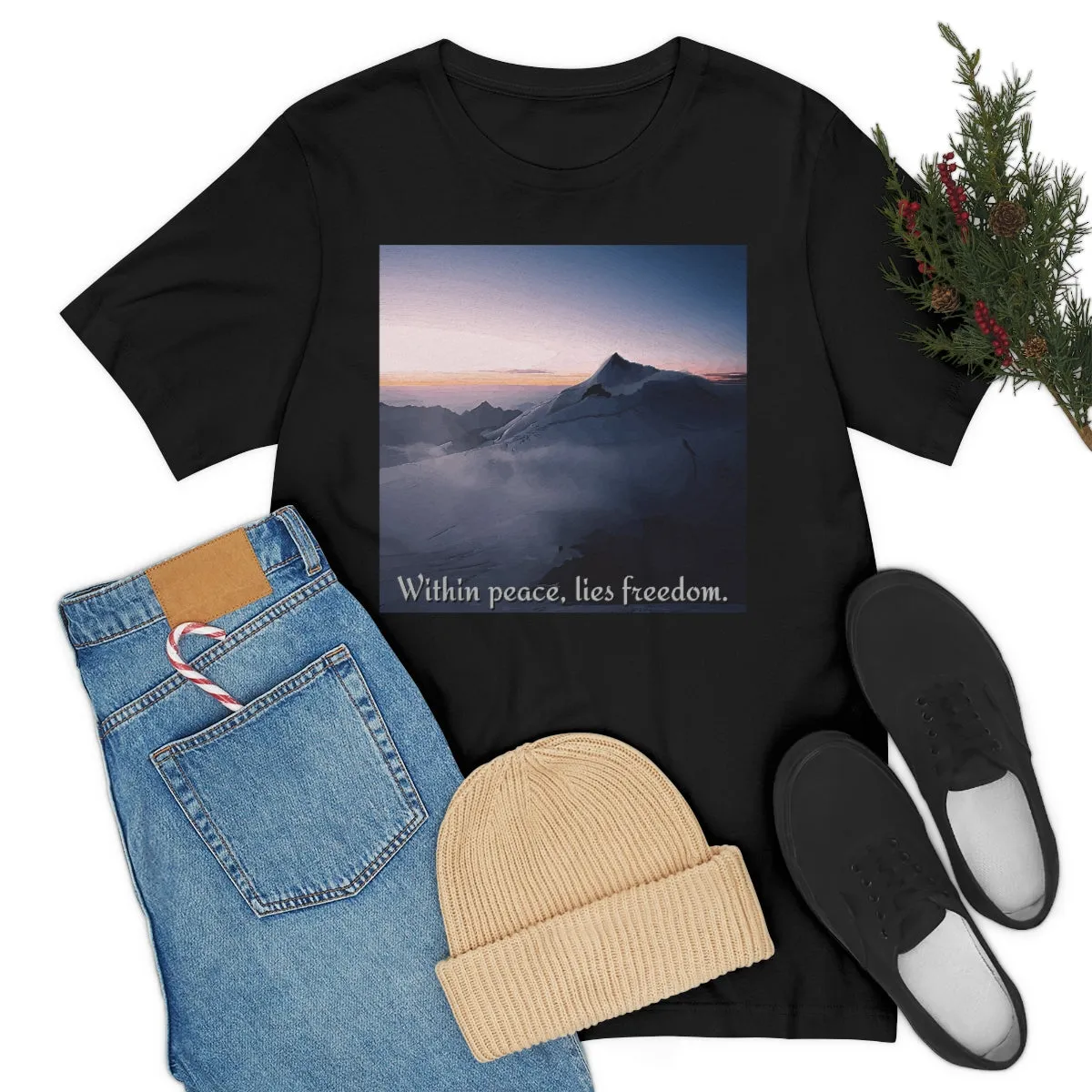 Within peace, lies freedom. Short Sleeve Tee