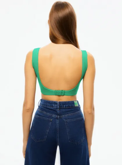 Wolf & Badger V-Neck Ribbed Bralette