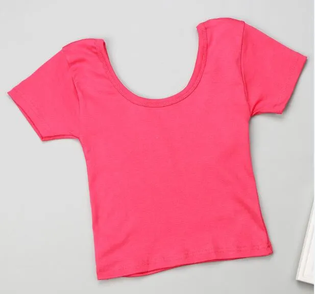Women Best U neck Sexy Crop Top Ladies Short Sleeve T Shirt Tee Short T-shirt Basic Stretch T-shirts