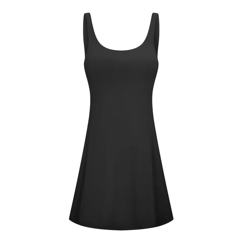 Women Workout Running Tennis Wear Built in Bra and Short Pocket Slim Fit Outdoor Casual Sports Golf Athletic Dress tennis skirts