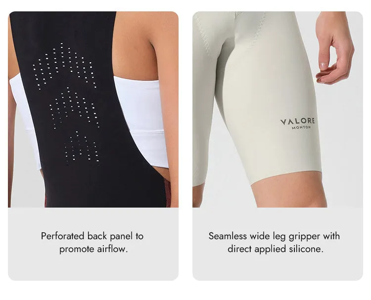 WOMENS BIB SHORTS NUOVA LUNA SERENE KHAKI