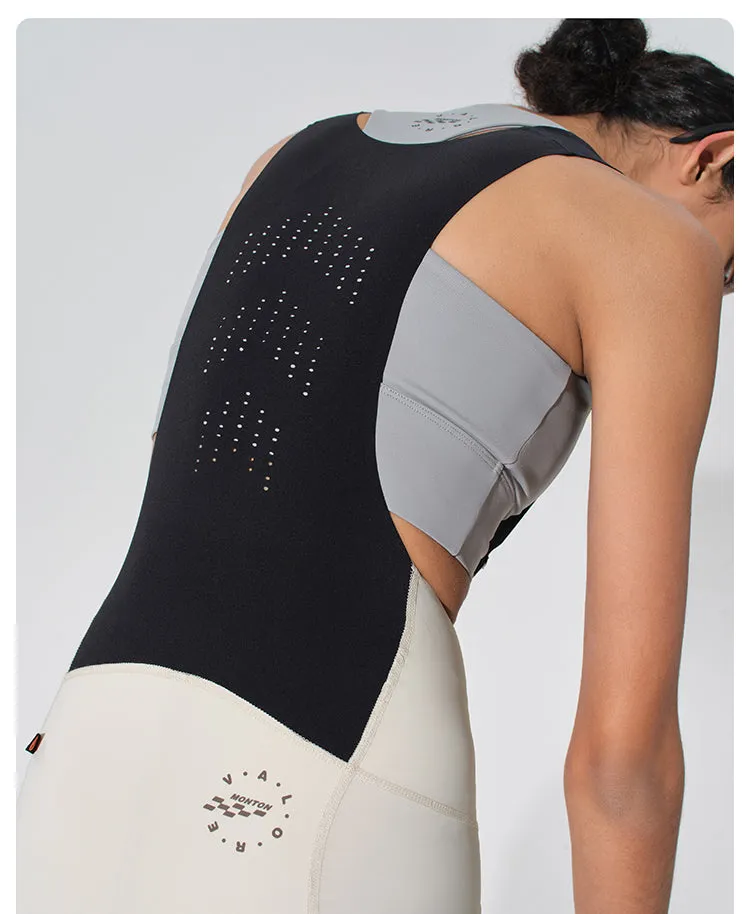 WOMENS BIB SHORTS NUOVA LUNA SERENE KHAKI