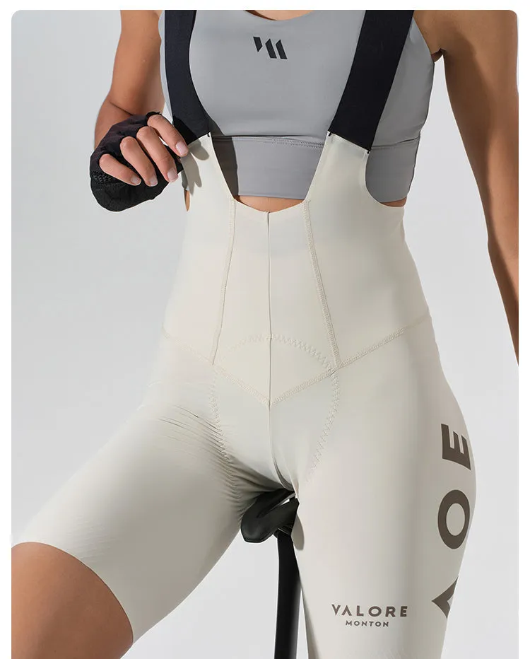 WOMENS BIB SHORTS NUOVA LUNA SERENE KHAKI