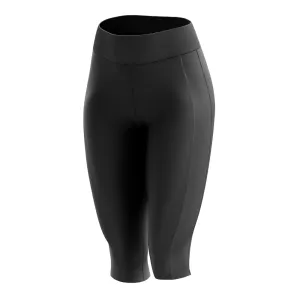 Womens Black Padded 3/4 Cycling Leggings