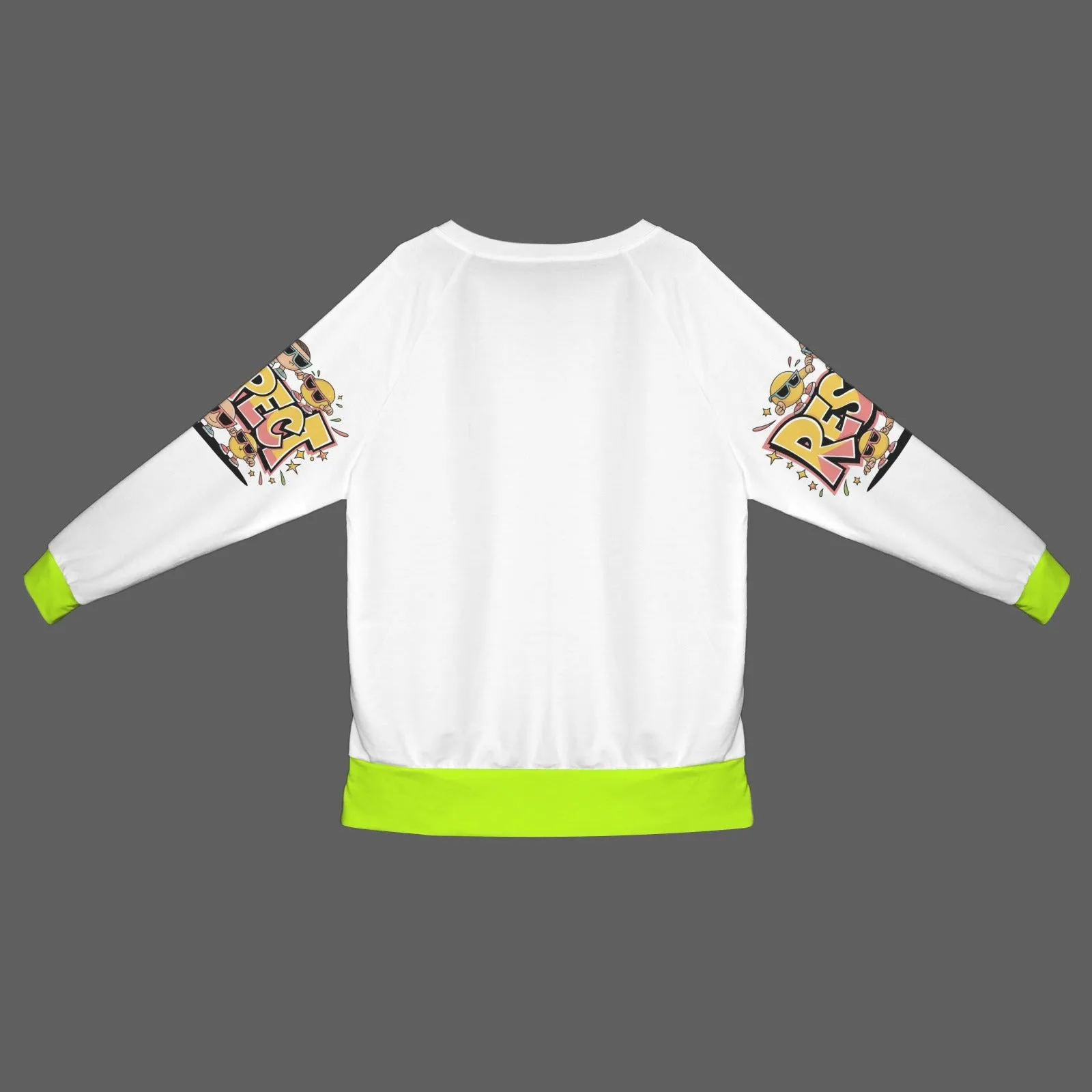 Women's Crew Neck Long Sleeve Side Zipper Sweatshirt