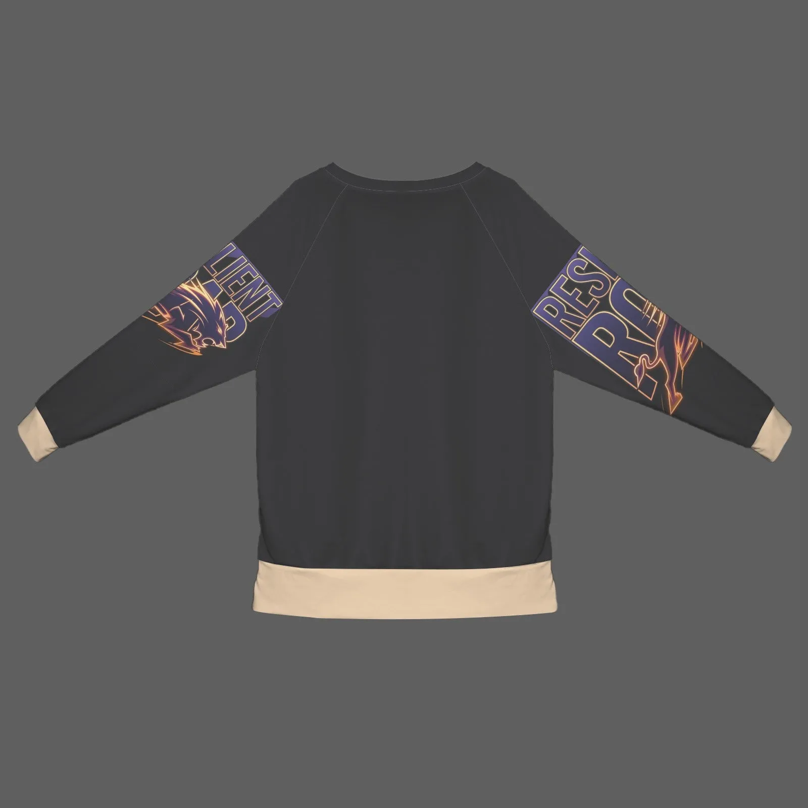 Women's Crew Neck Long Sleeve Side Zipper Sweatshirt