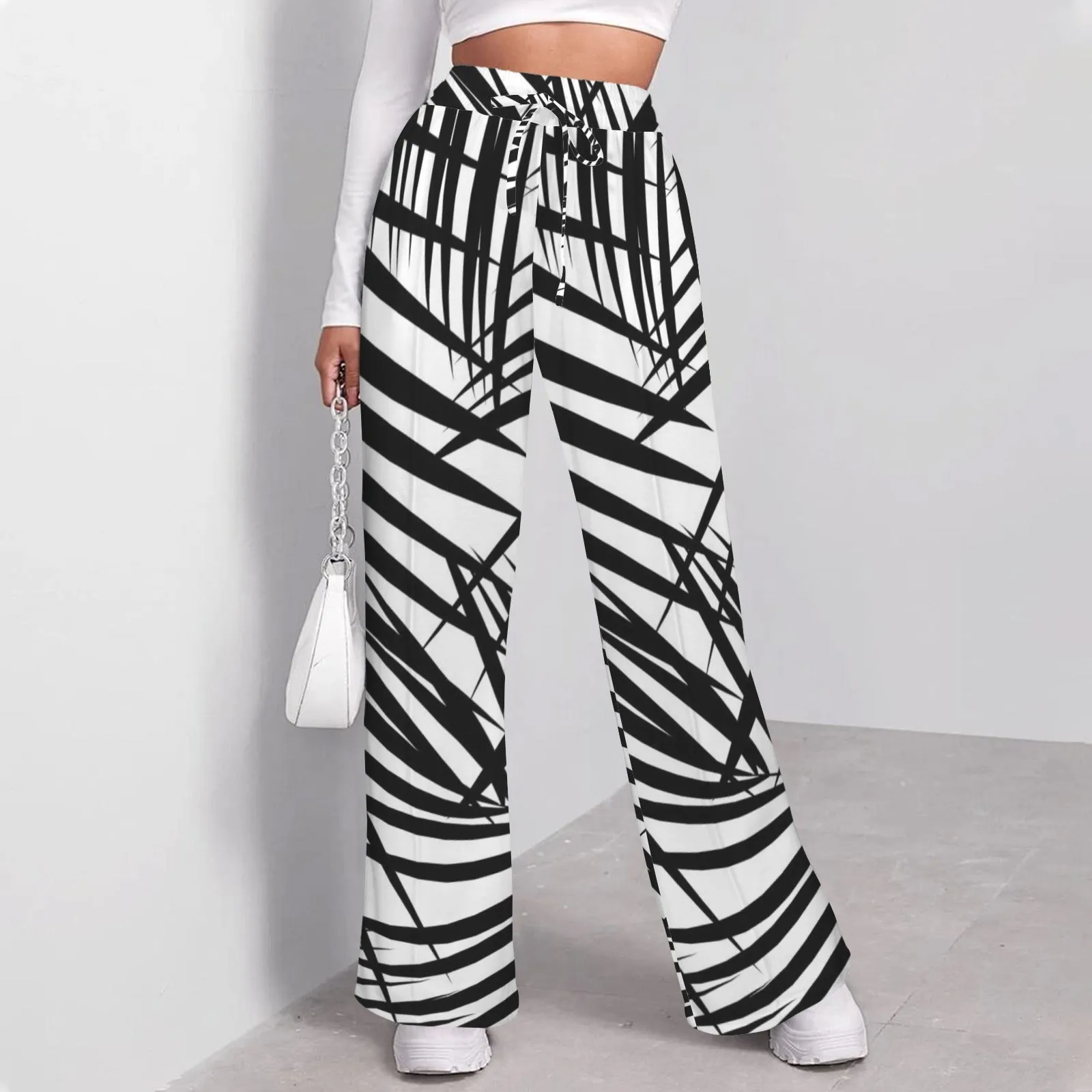 Women's Drawstring Wide Leg Sweatpants