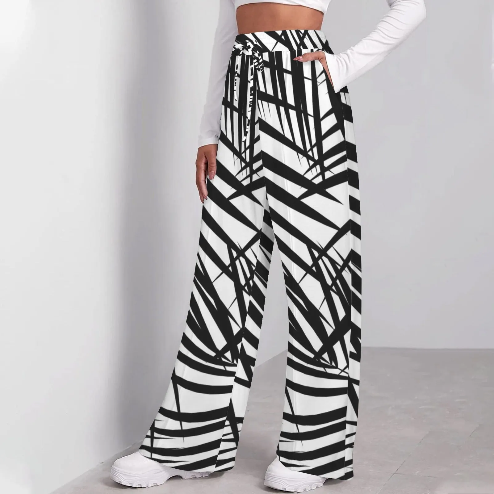 Women's Drawstring Wide Leg Sweatpants