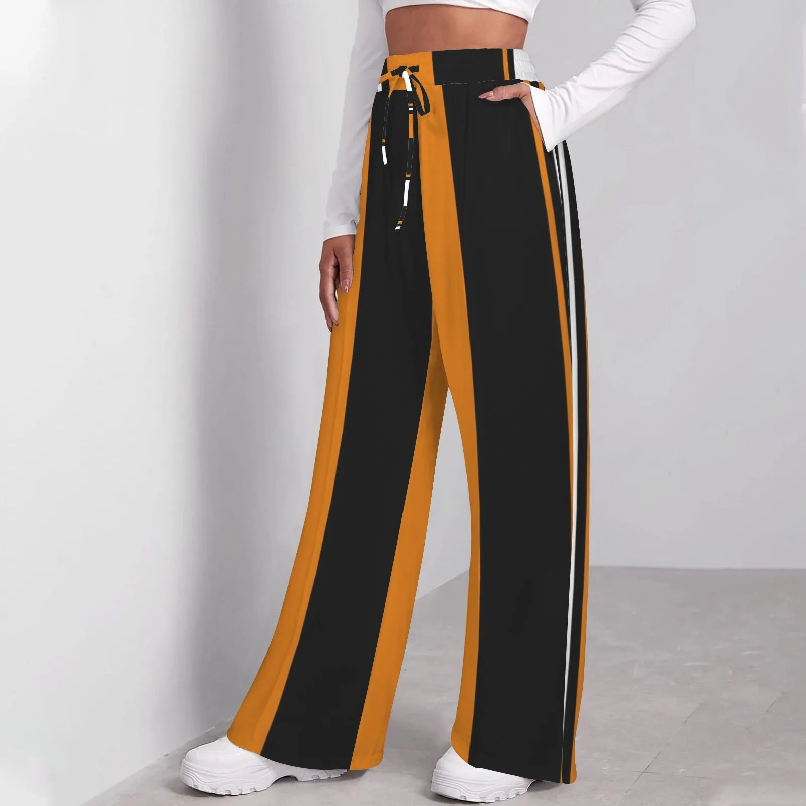 Women's Drawstring Wide Leg Sweatpants