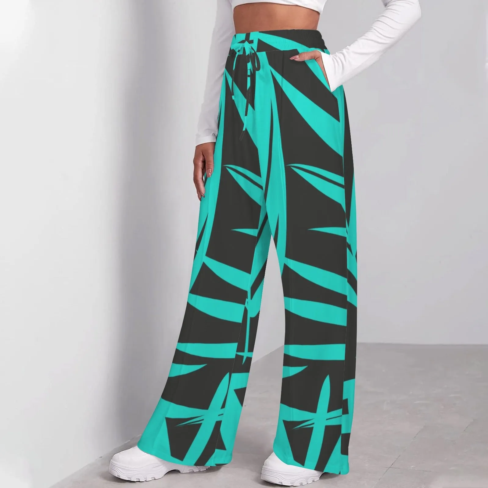 Women's Drawstring Wide Leg Sweatpants