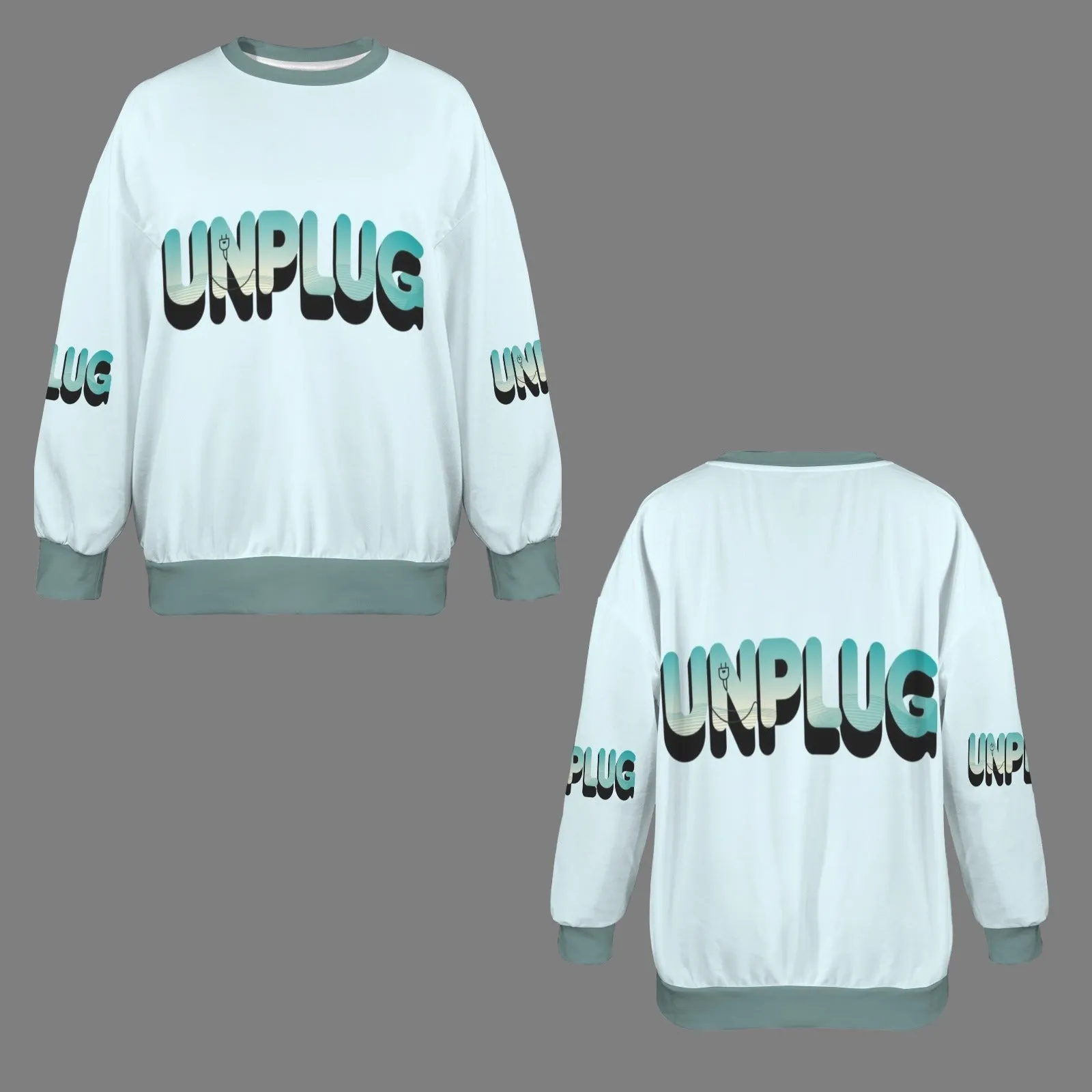 Women's Oversized Crew Neck Pullover Sweater