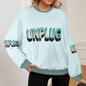 Women's Oversized Crew Neck Pullover Sweater