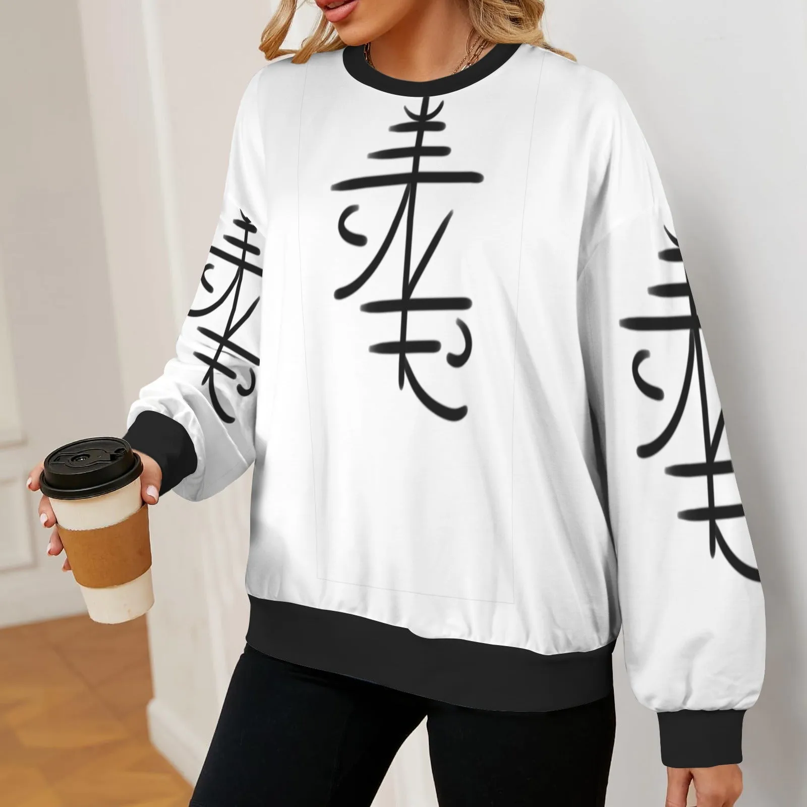 Women's Oversized Crew Neck Pullover Sweater