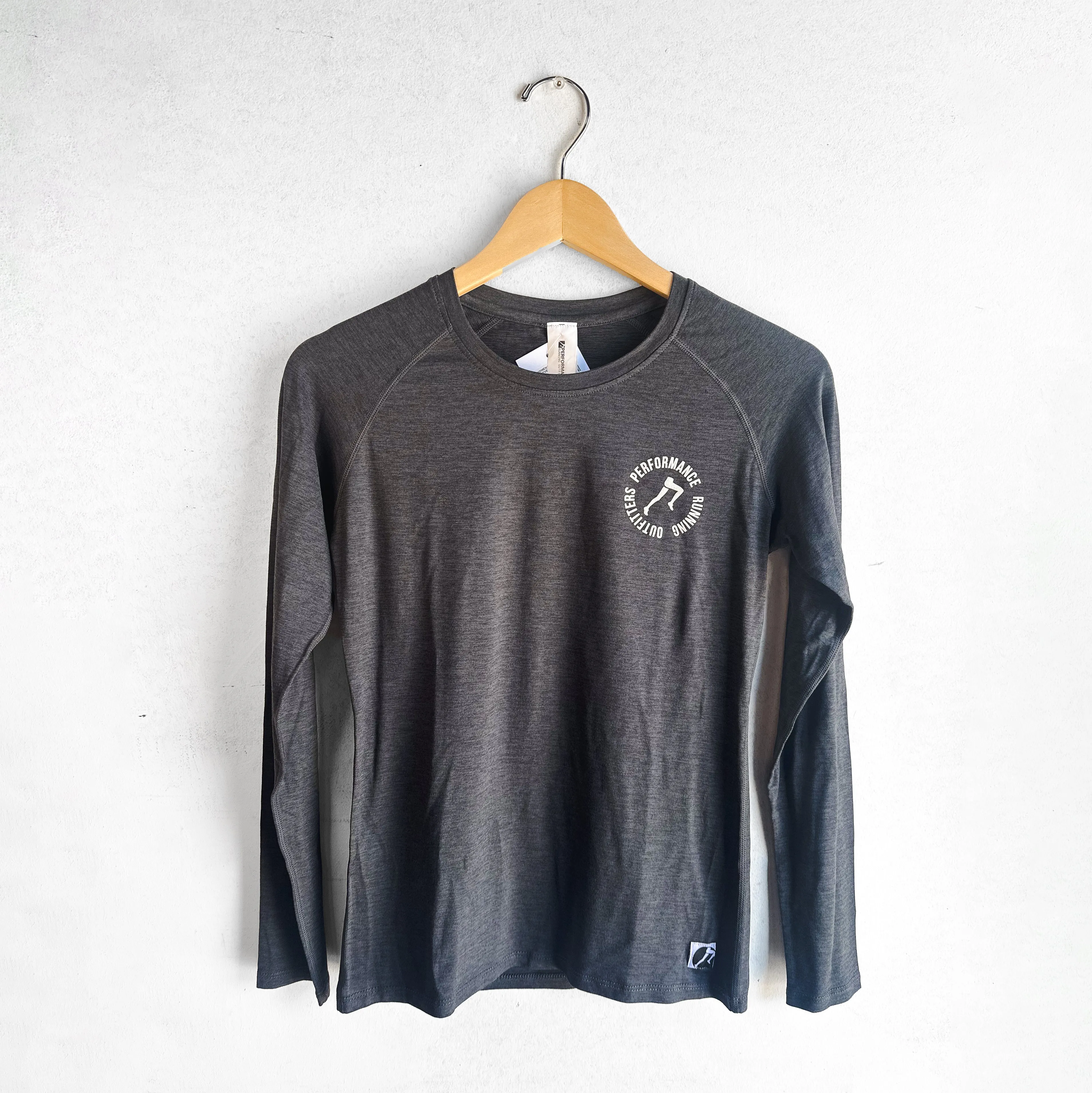WOMEN'S PRO LOGO LONG SLEEVE - HEATHER BLACK
