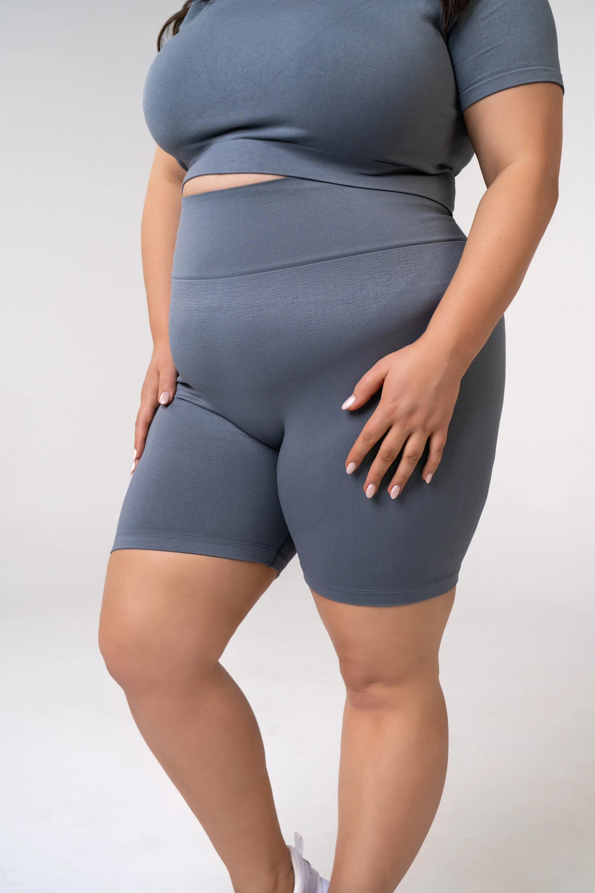 Women's Seamless Bike Shorts 7 inches - Black