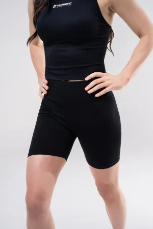 Women's Seamless Bike Shorts 7 inches - Black