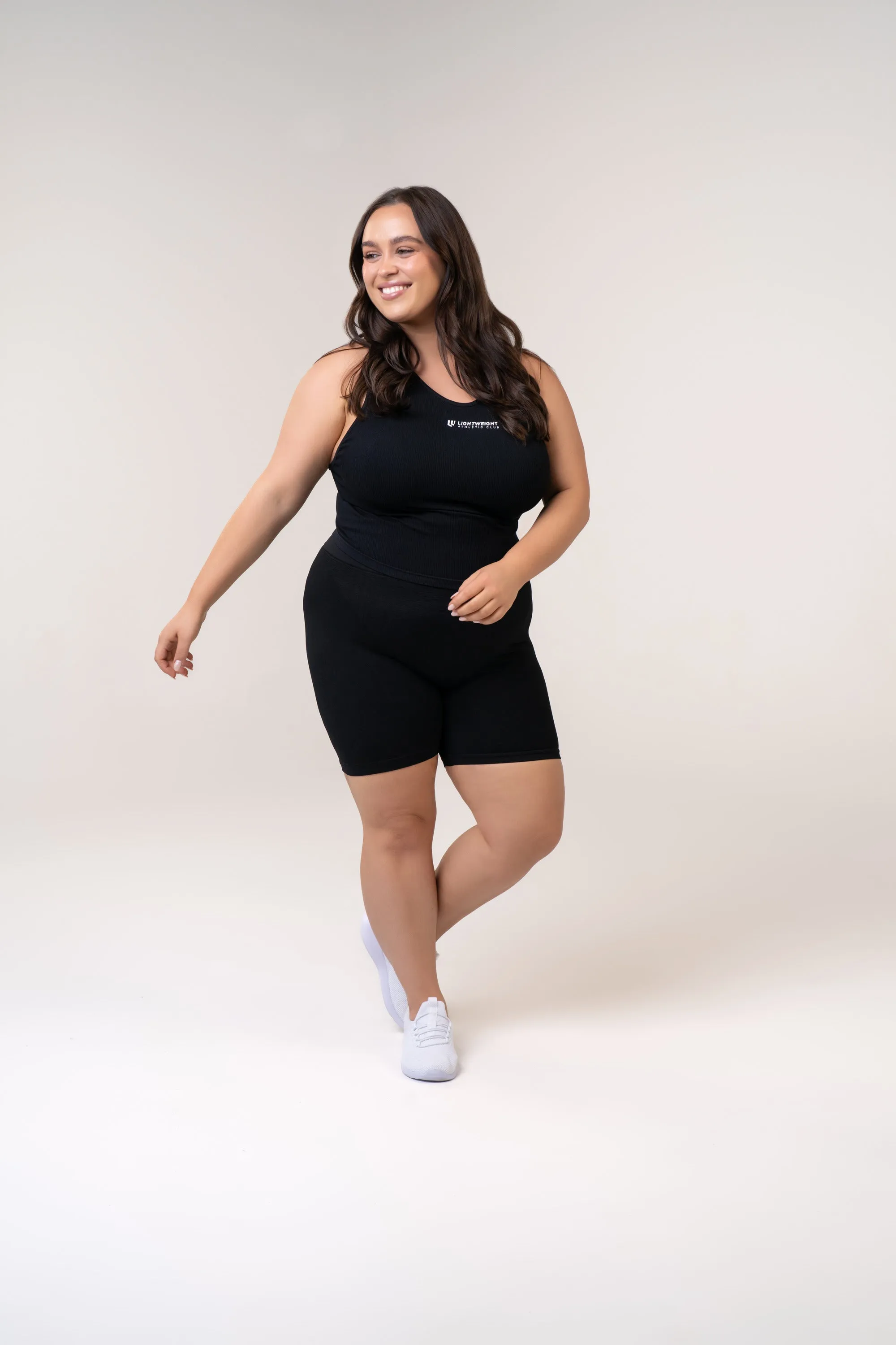 Women's Seamless Bike Shorts 7 inches - Black