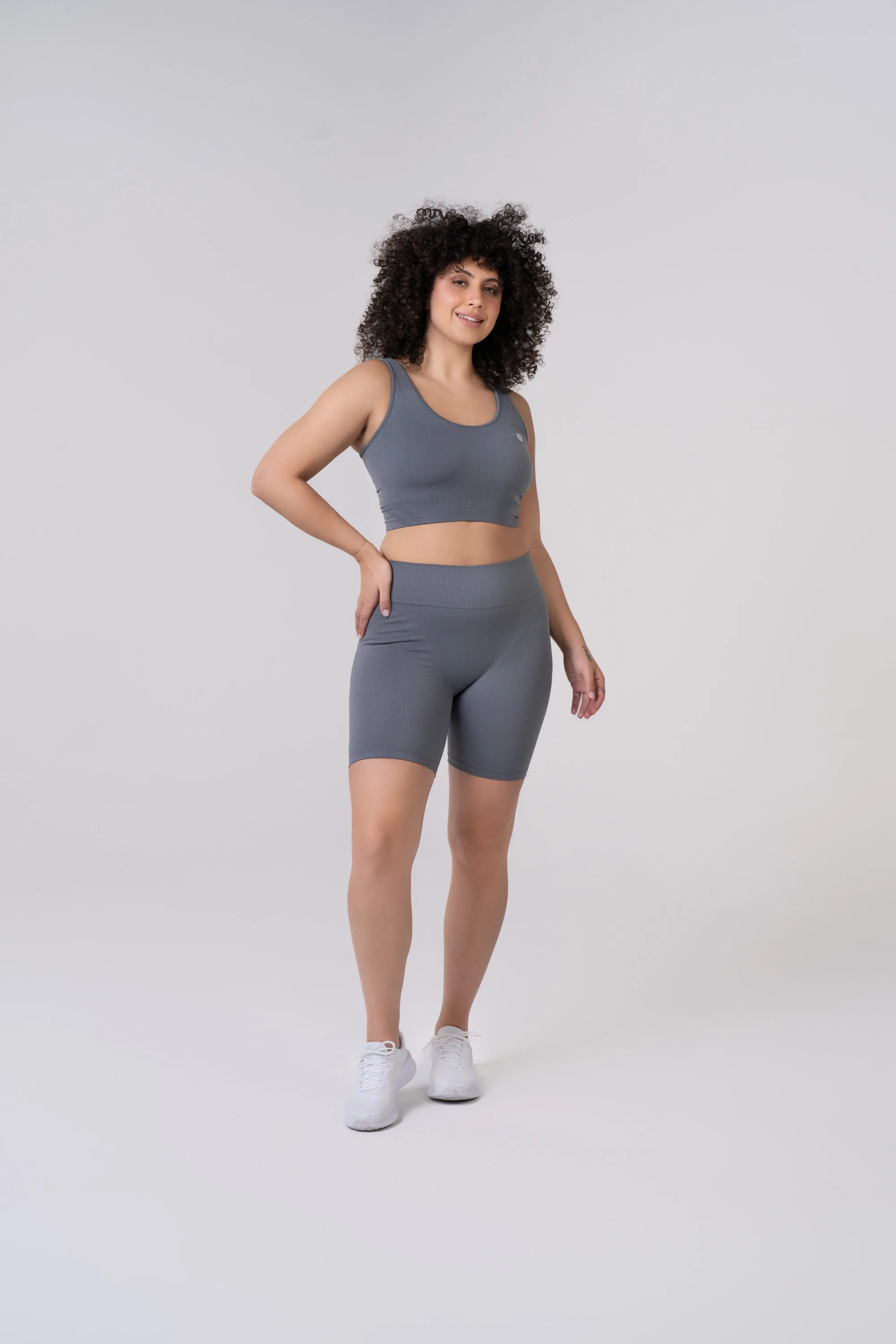 Women's Seamless Bike Shorts 7 inches - Black