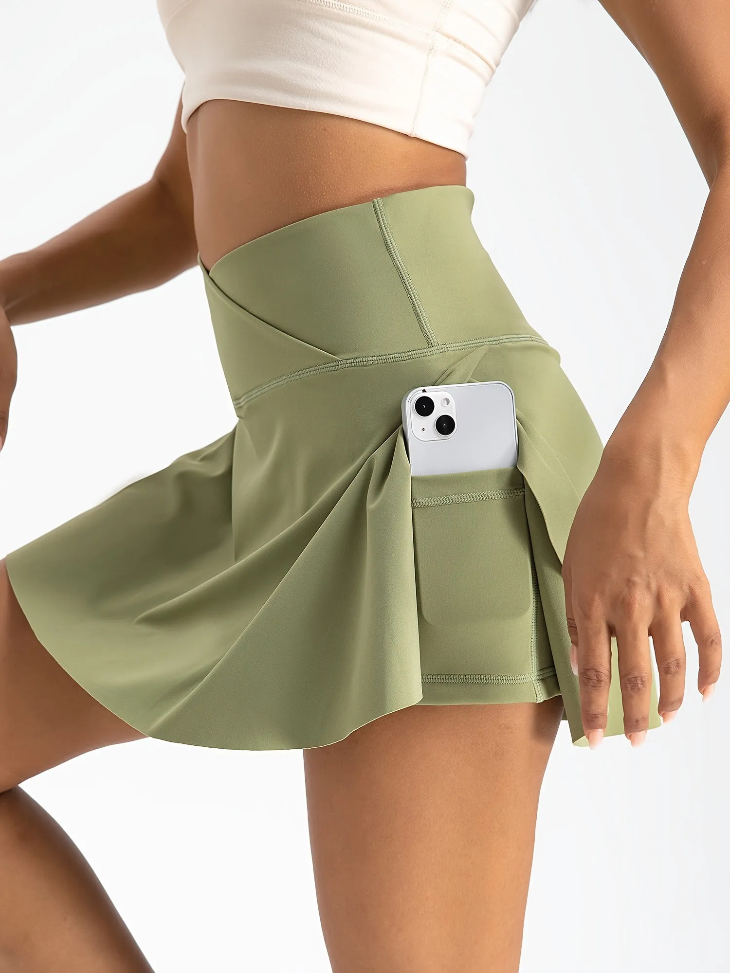 Women's Sport Skirt2-in-1 Tennis Active Skirts, High Waist Yoga Running Sports Skirts, Women's Activewear
