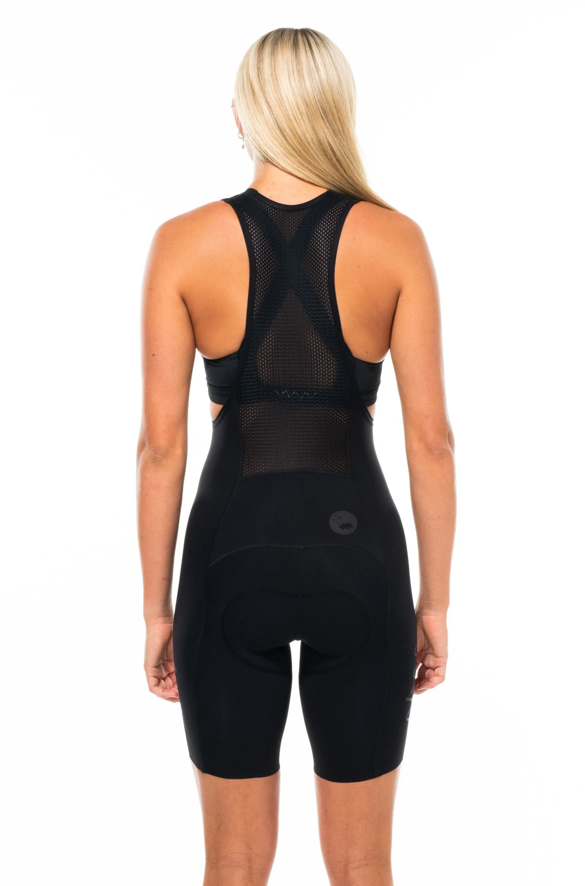 women's velocity 2.0 cycling bib shorts - matte black