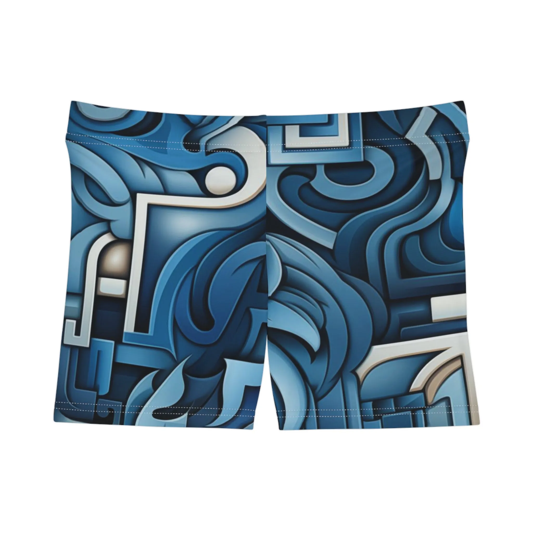 Workout Shorts - Ginevra Bhujangasana Greek Key