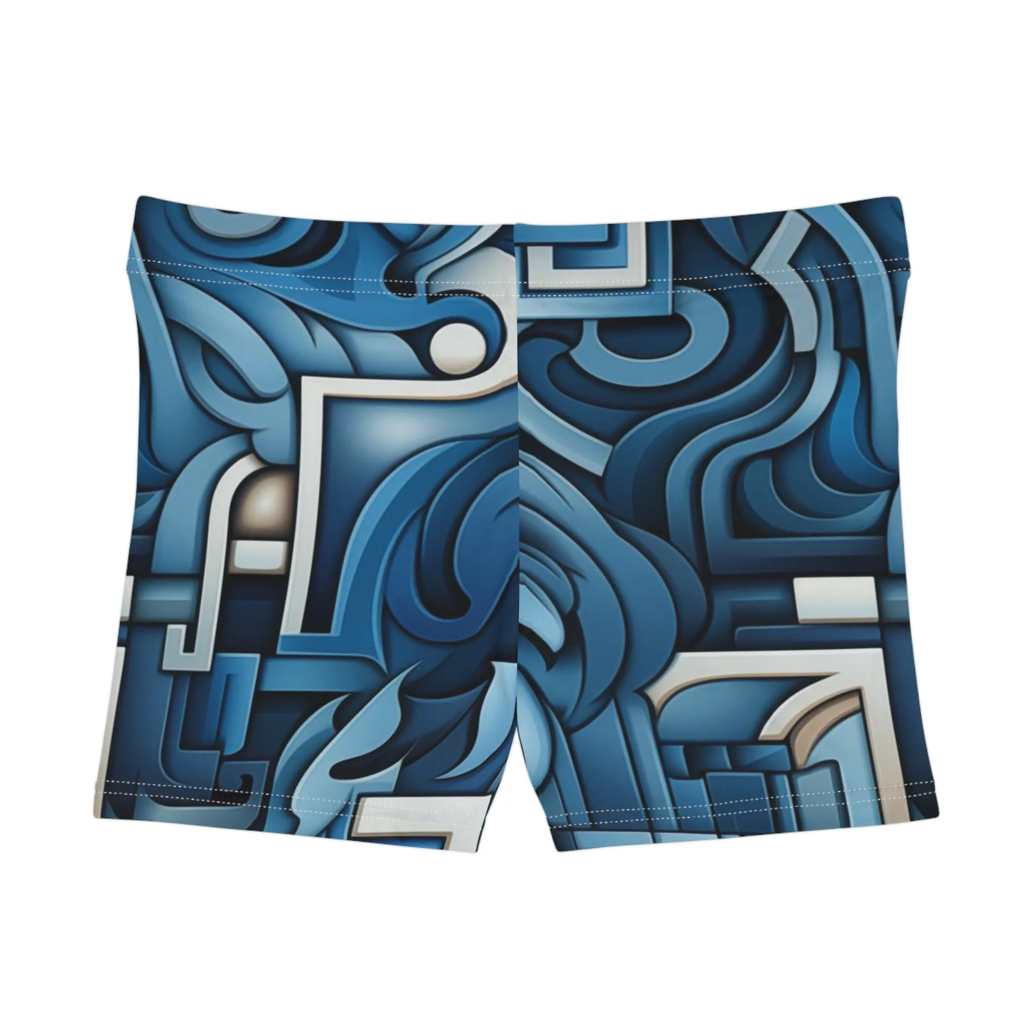 Workout Shorts - Ginevra Bhujangasana Greek Key