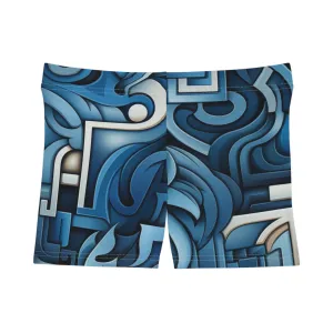 Workout Shorts - Ginevra Bhujangasana Greek Key