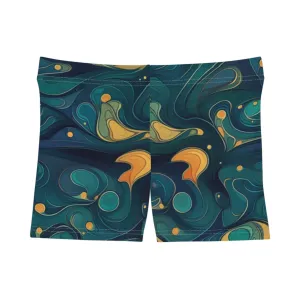 Workout Shorts - Kenric Trikonasana 70s Sci Fi Nebula