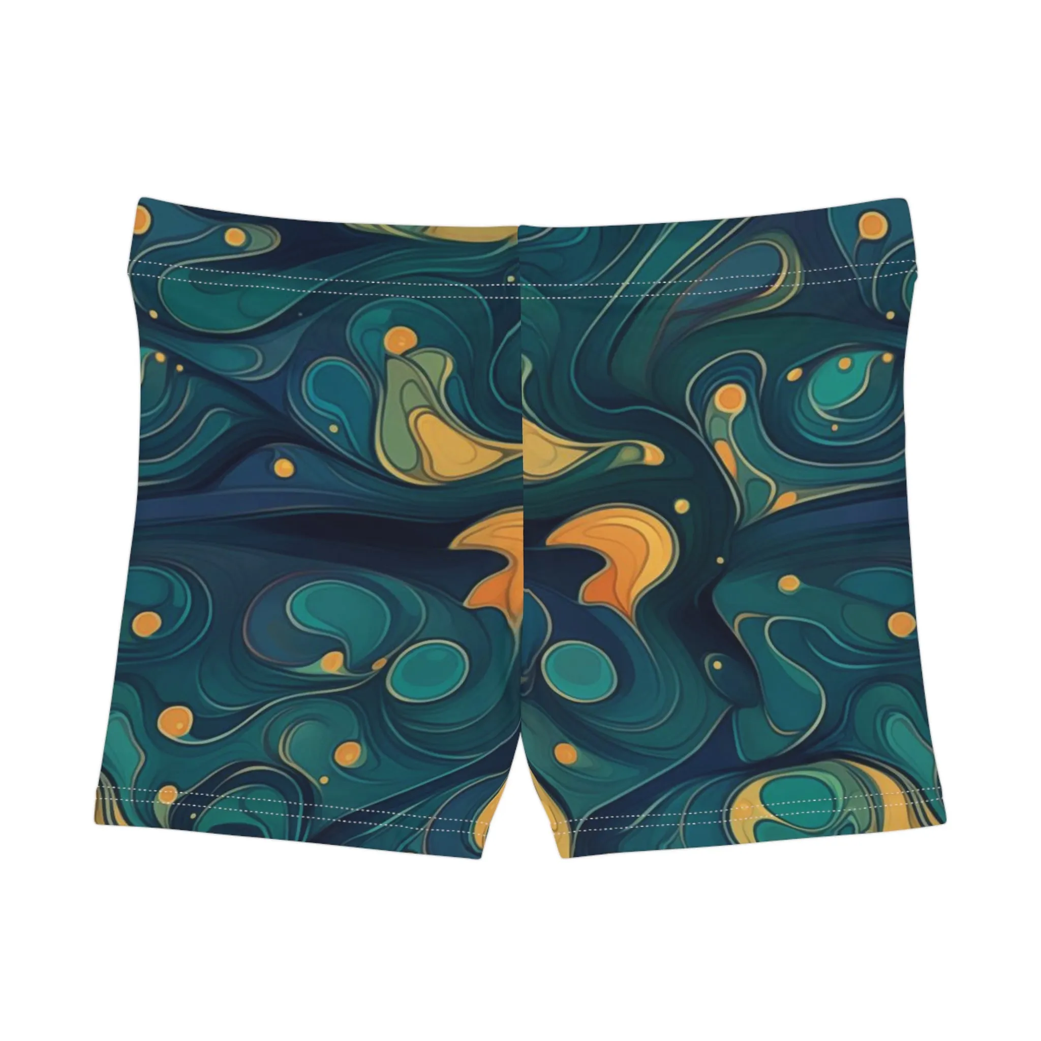 Workout Shorts - Kenric Trikonasana 70s Sci Fi Nebula