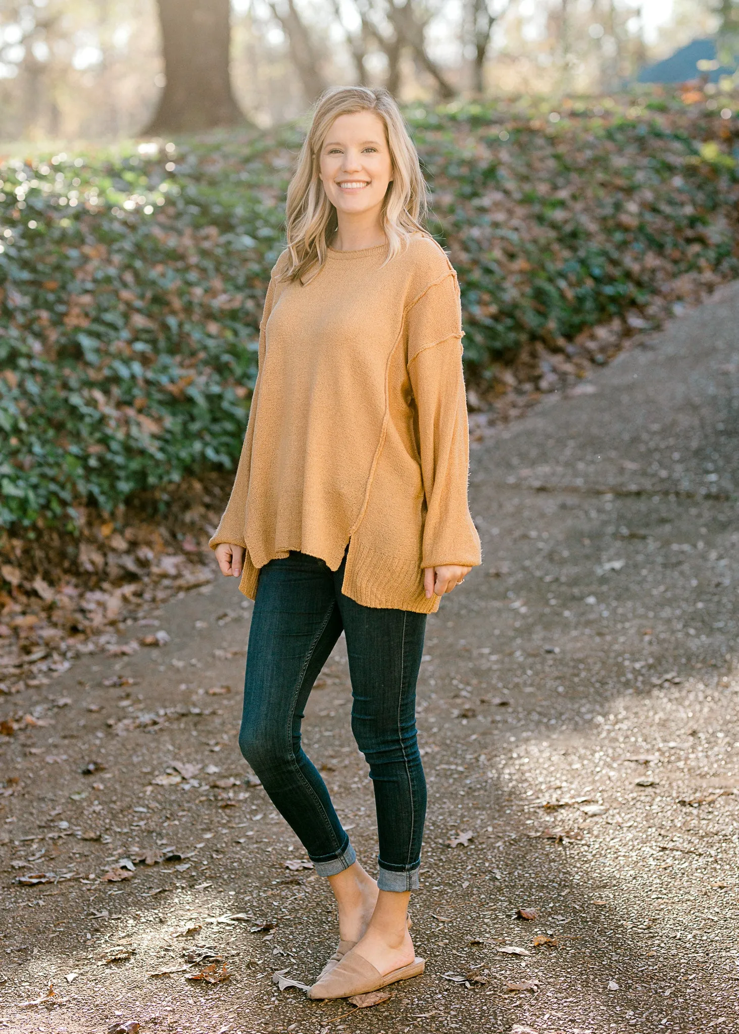 X Golden Honey Round Neck Sweater